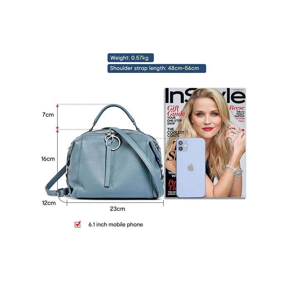 Designer Bags Zency Elegant Genuine Leather Handbag Women Shoulder Large Capacity Simple Medium Tote Crossbody Bag With Two Straps Luxury Bag