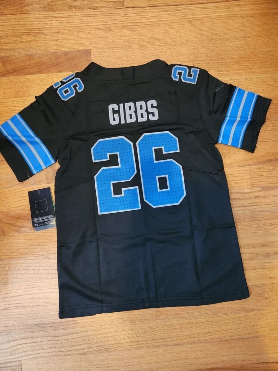Personalize 0 Gibbs Custom Football Jerseyss 14 Amon-Ra St. Brown Jahmyr Campbell Barry Sanders Jared Goff Okudah Johnson Shxinet321