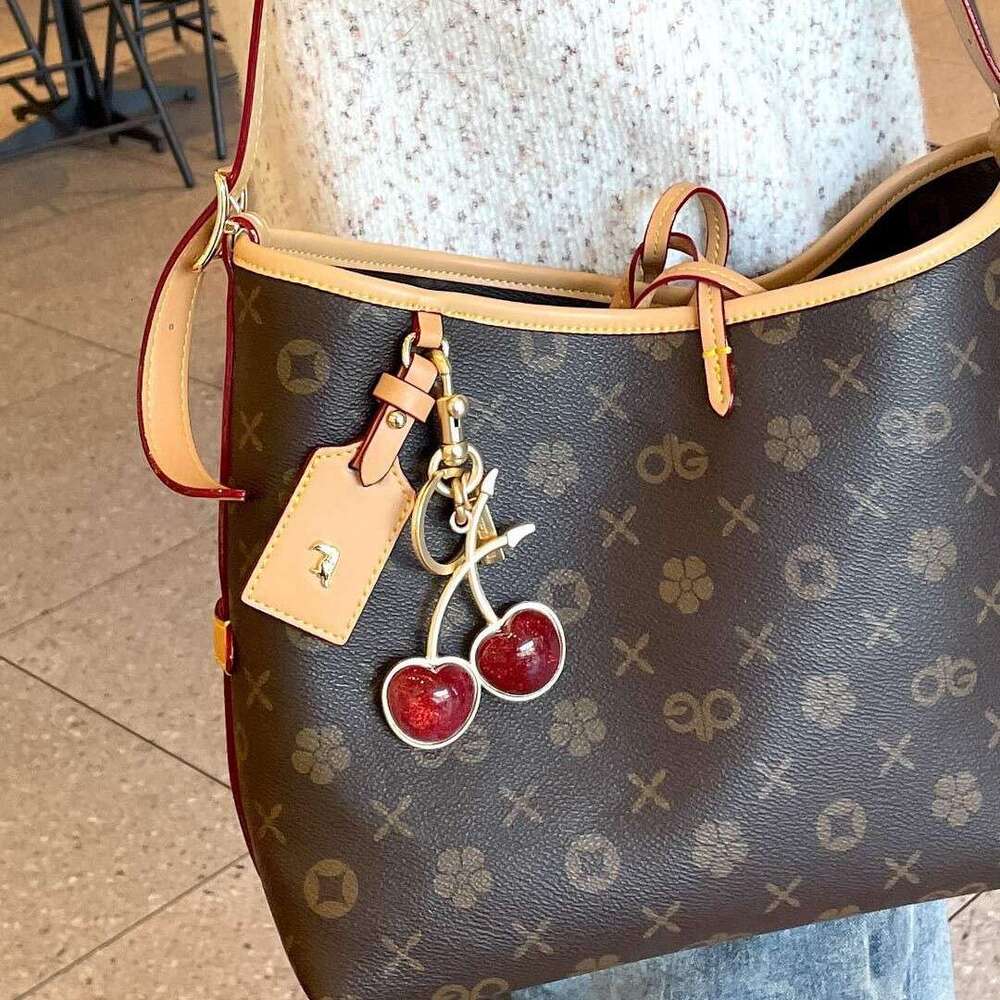 Luxury Bag charms Designer Keychain for Women Accessories Cute Fruit charm Cherry Handbag Pendant Suitable for any style of bags