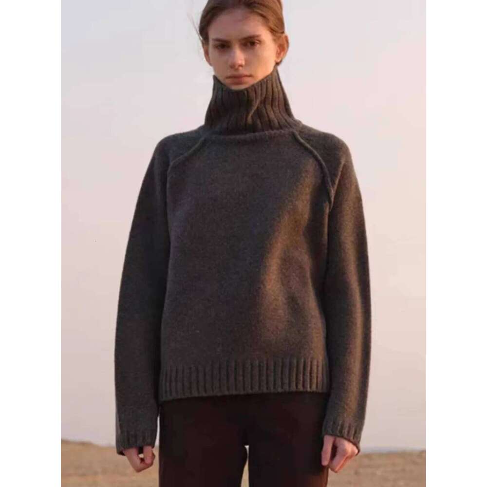 European Station Turtleneck Cashmere Women's High-Grade Autumn/Winter Pullover Knit Base Sweater 20250809