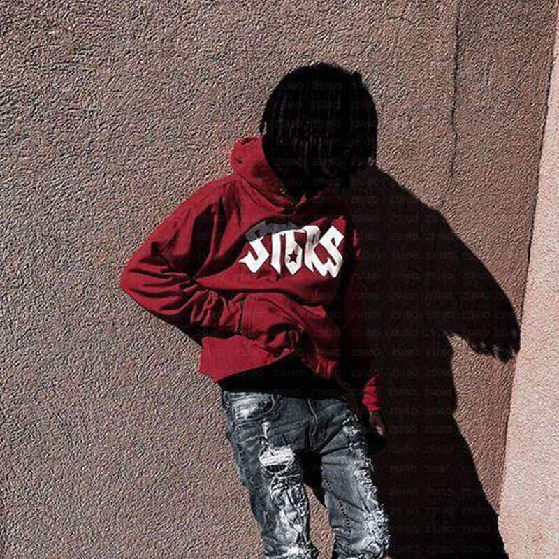 Street Hip-Hop Gothic Punk Style Hoodie with Number and Letter Print Pullover Sweatshirt