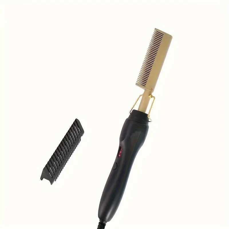 2-in-1 Hair Styling Device Quick Heating - Both Dry and Wet Straightening/Curling Dual Voltage and American Plug Suitable for W250814