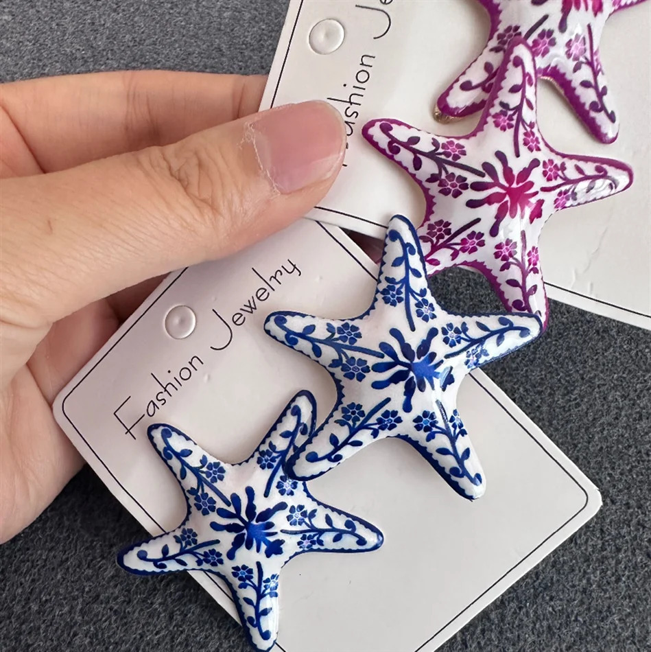 2025 Fashion Exaggeration Summer Marine starfish Earrings for Woman Holiday Party Bohemian Jewelry Accessories Gifts 250812