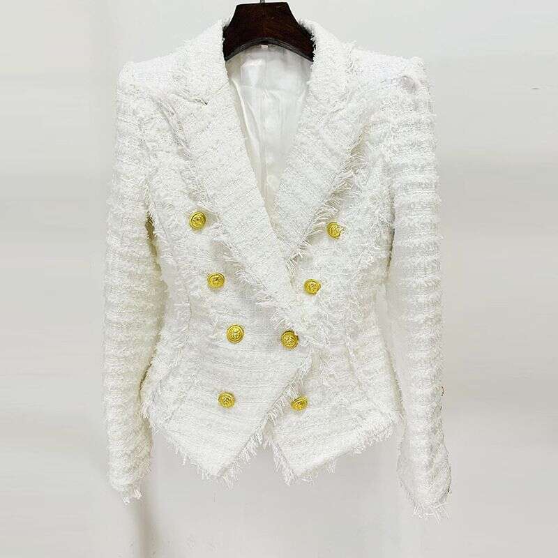 Women's New Style Star Fashion Fringed Tweed Slim Blazer