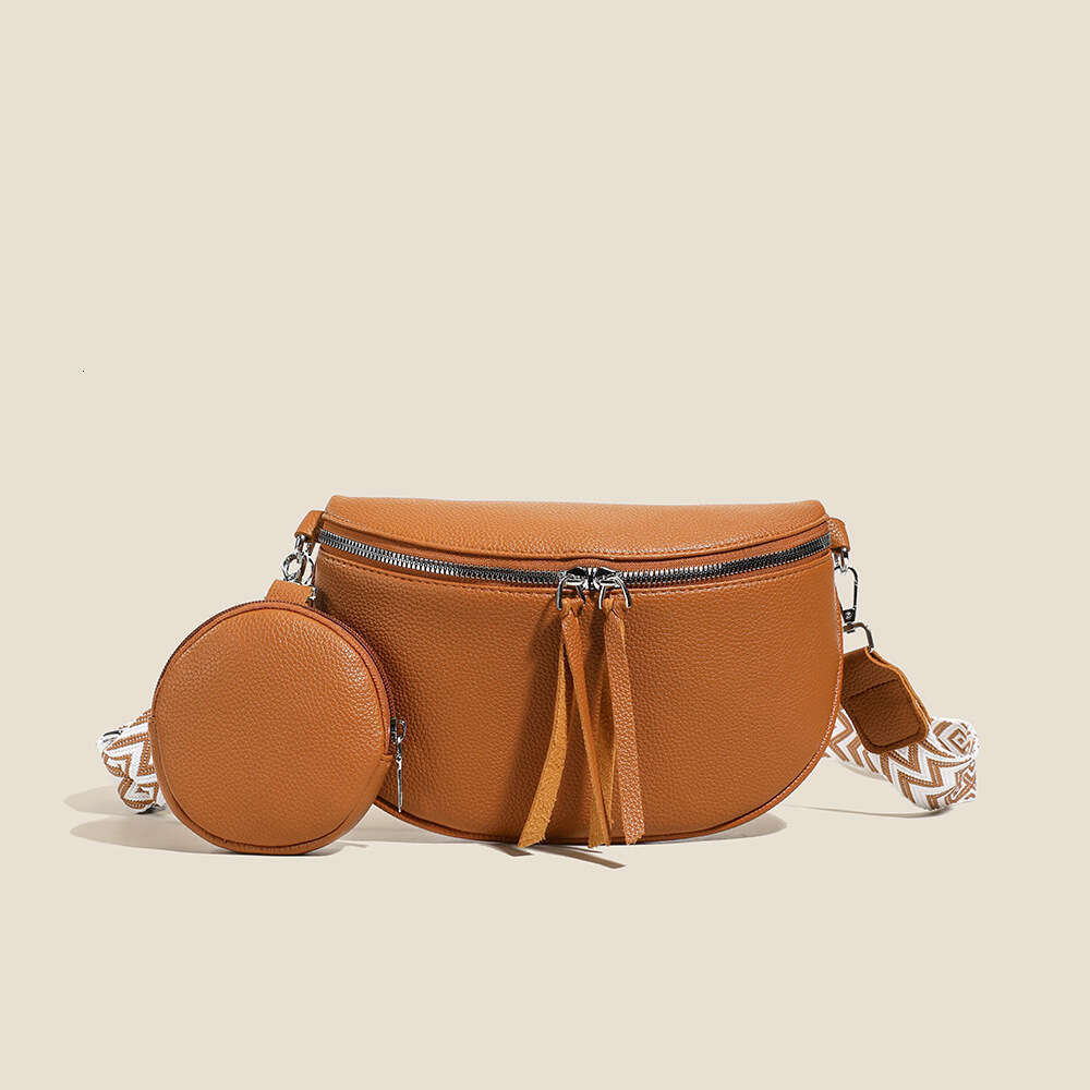 New Soft Leather PU Chest Waist wallet Fashion Women's with Coin Purse Casual Wide Strap Single Bags Designer Women Shoulder Crossbody Bag
