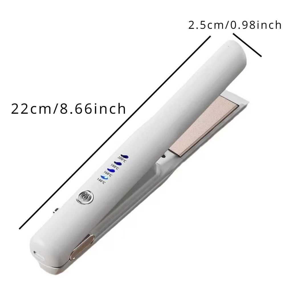 2 In 1 Wireless Mini Portable USB Hair Straightener Curling Iron Intelligent Temperature Control To Upgrade The Anti-scalding H W250814