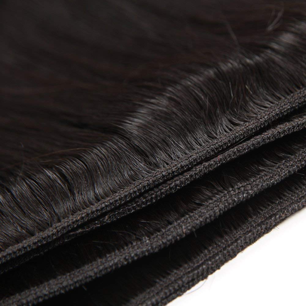 Brazilian Straight Human Hair Extensions - 100% Pure & Natural, 10a Grade, 3-Piece Bundle