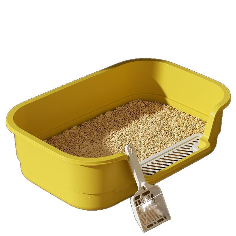 Pet litter box, oversized cat toilet, semi enclosed, open, breathable, odorless, splash proof pet supplies