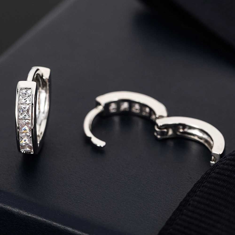 10mm Circle CZ Zircon Hoop Earrings for Women Bohemian Gold Color Silver Color Small Round Earrings Fashion Girl Jewelry XJ250814