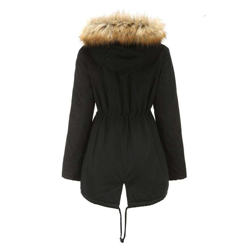 Warm Winter Jacket Women Women's Fur Collar Coats Jackets for Lady Long Slim Fleece Parka Hoodies Parkas