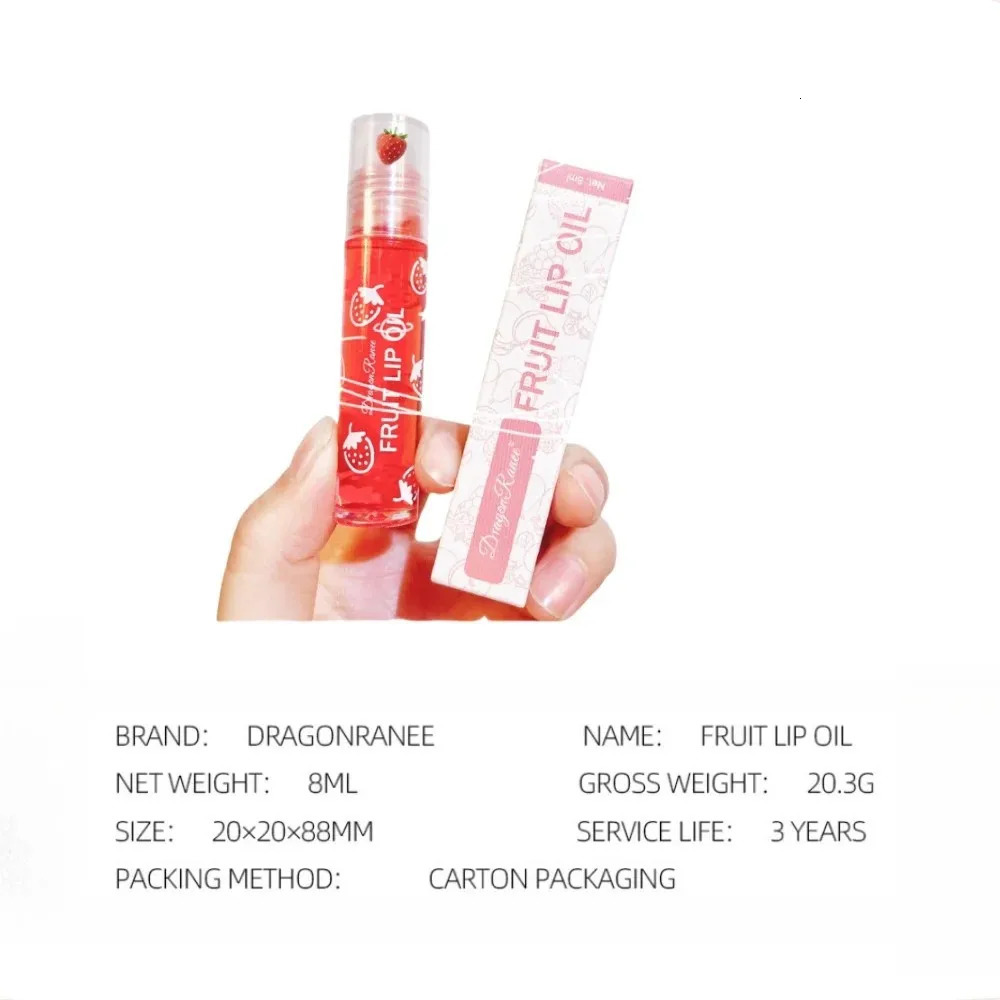 Hydrating Lip Oil Roller Gloss Nourishing Lip Balm Transparent Colorless Fruit Avocado Lip Care 250813