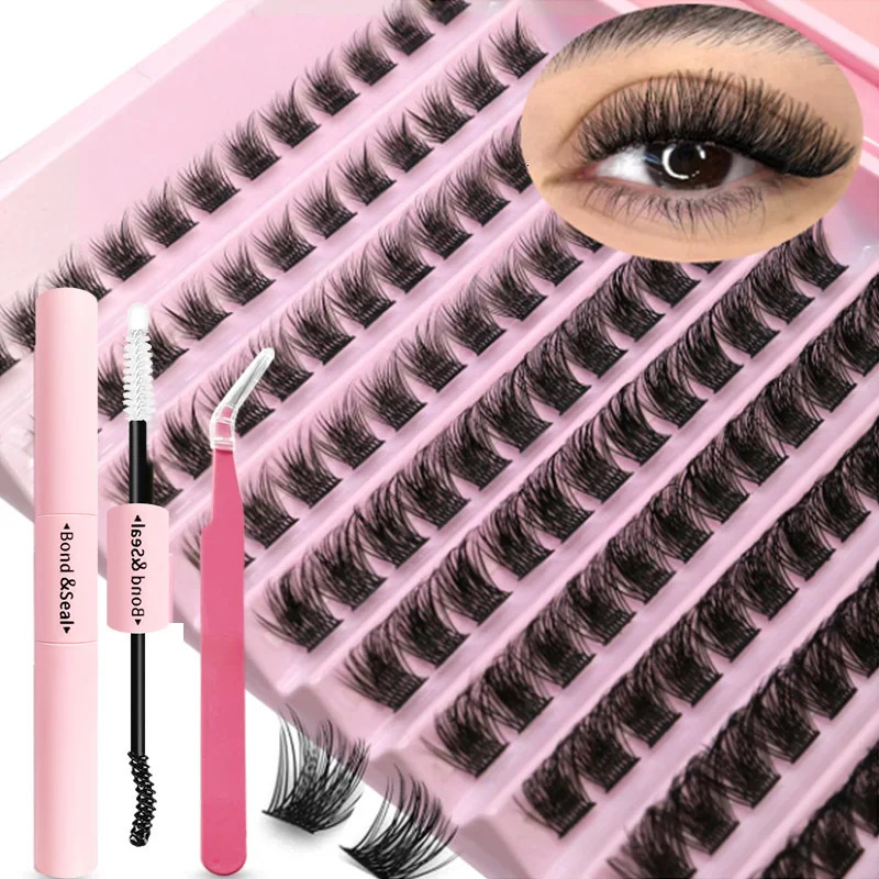 DIY Eyelash Kit Individual Lashes Cluster Mix Lash Clusters with Bond and Seal Accessories 250811