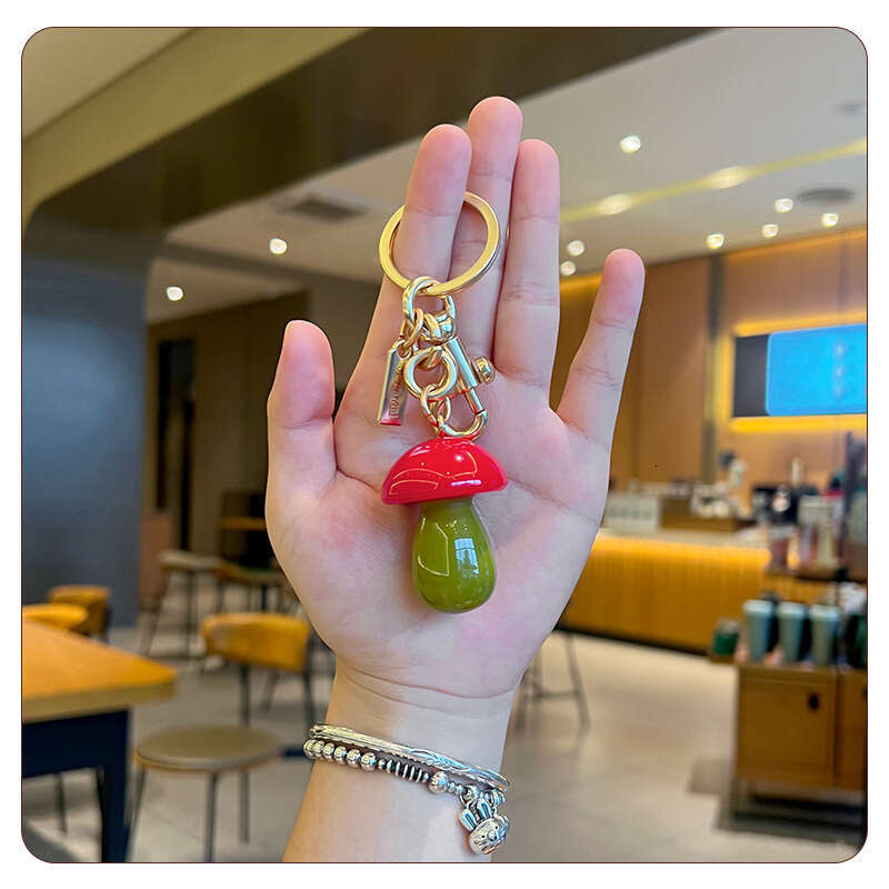 Ins Super Popular Realistic Cute Fat Mushroom High-end Keychain Fashion Pendant Accessories Exquisite Women's Bag Decoration