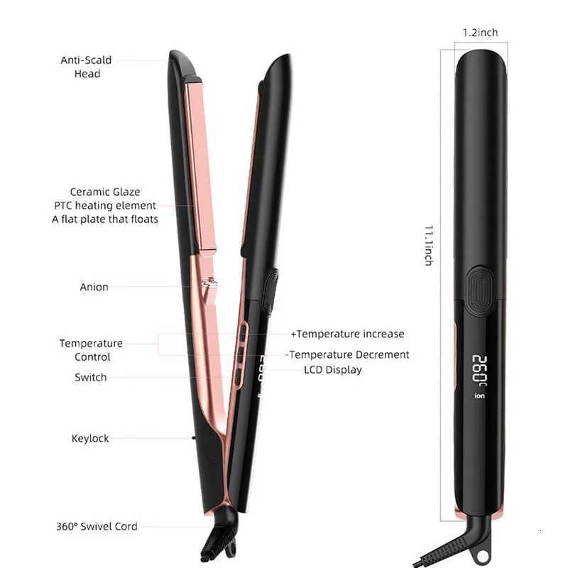 ionic Hair Straightener Curler Keratin Treatment Hair Flat Irons for Frizzy Hair Fixes Damage Straightening Iron W250814