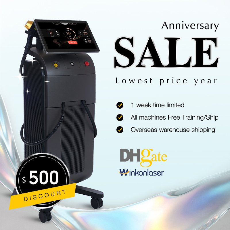 Factory Price diode laser hair removal 755 808 940 1064nm permanent hair removal machine with painless good effect