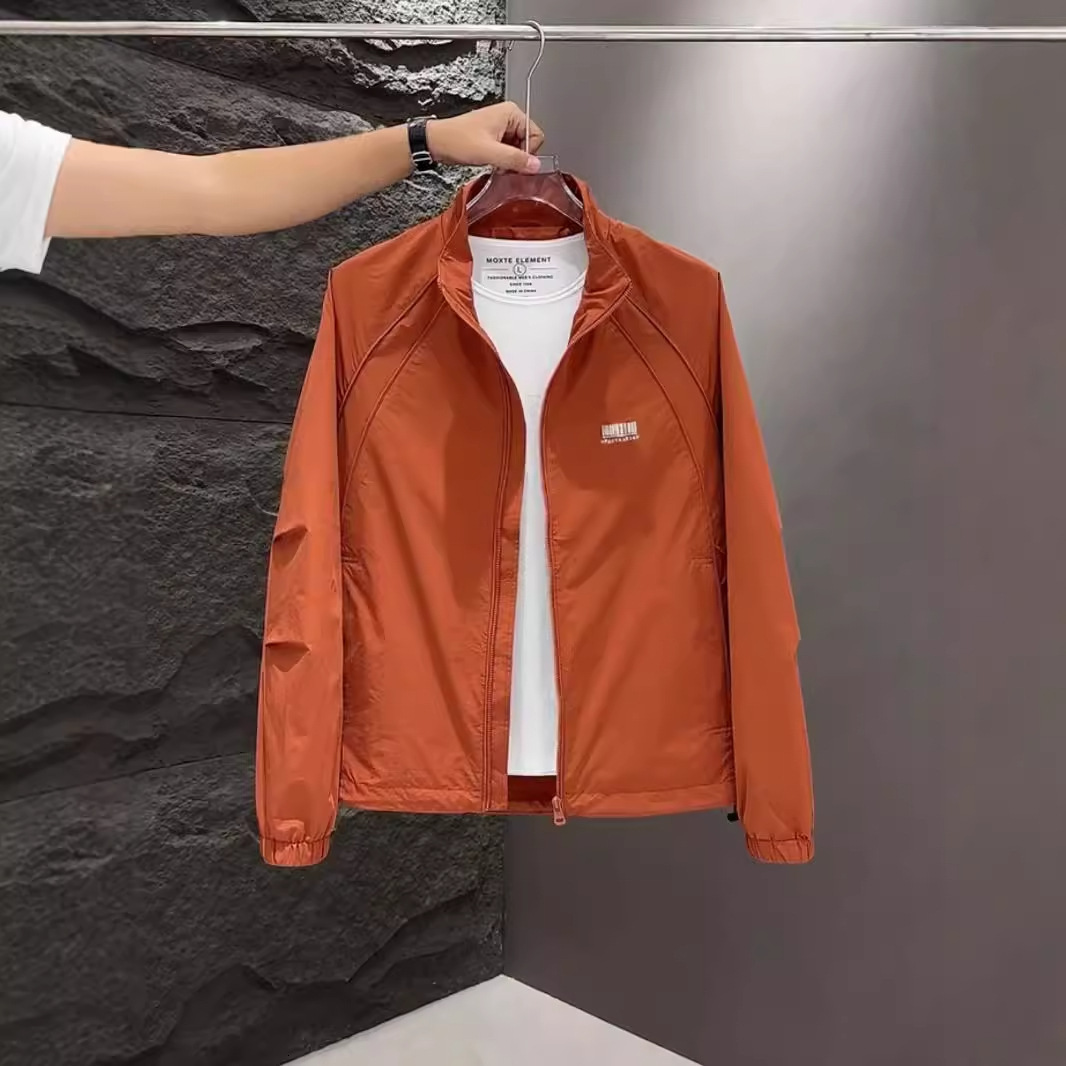 Coat Autumn 2024 New Stand Collar Sun Protection Casual Jacket Trendy Versatile Men's Spring Top