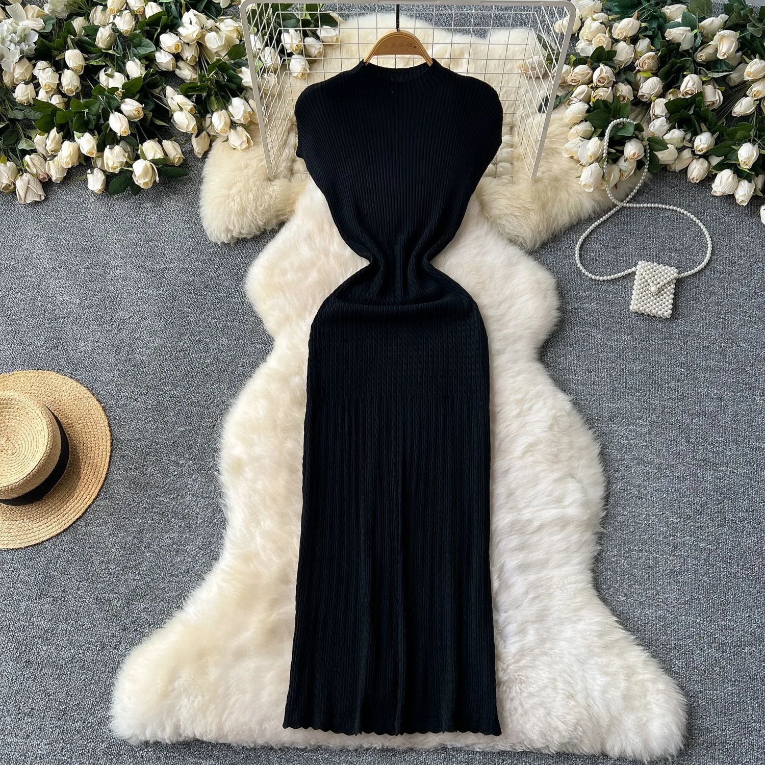 Long Dress Women Dresses Slim Fit Single Breasted Vestidos V Neck Short Sleeve Elegant Denim Splice Y2k High Waist Summer 2025 250813