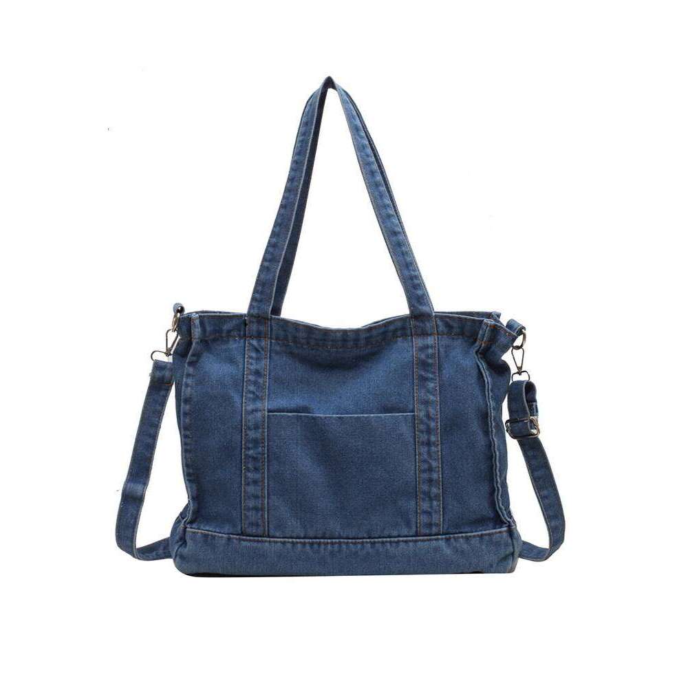 Korean Style Fashion Commuter Handbag Large Capacity for NEW free shipping Women New Denim Tote 2025 High-End Feel Shoulder Bag