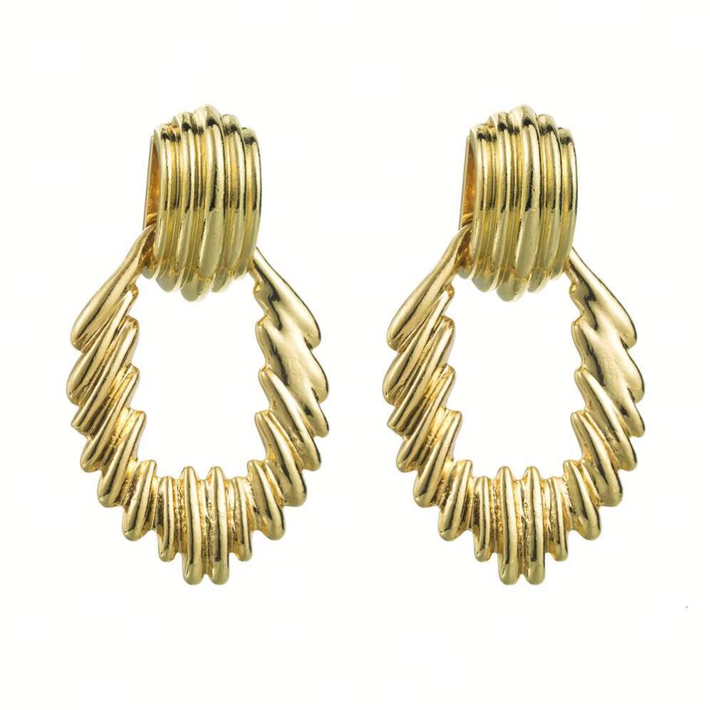 Heavy Industry Exaggerated Trend Alloy Sier Needle Women's Cool Metal Feel Earrings