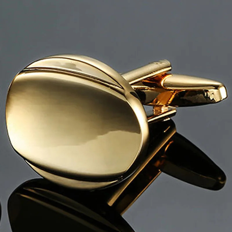 Classic n mens French shirt cuff button high quality copper silvery metallic Black Enamel CuffLinks 250812