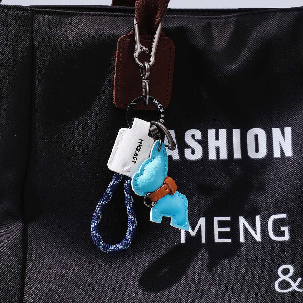 Leather French Bulldog Puppy Car Pendant Cute Exquisite Couple Keychain Ring Lanyard Hanging Ornament