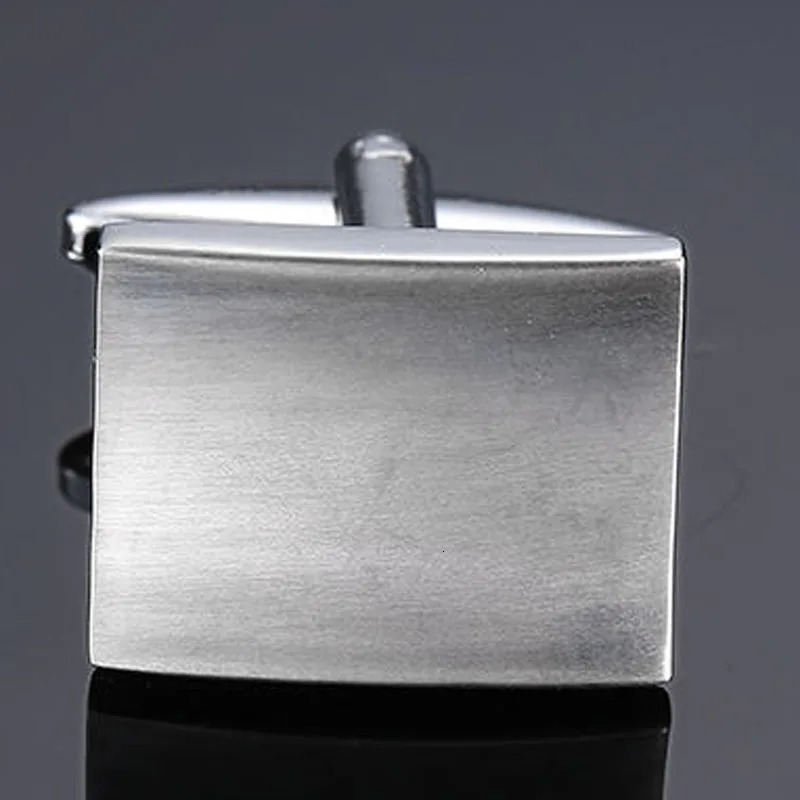 Classic n mens French shirt cuff button high quality copper silvery metallic Black Enamel CuffLinks 250812