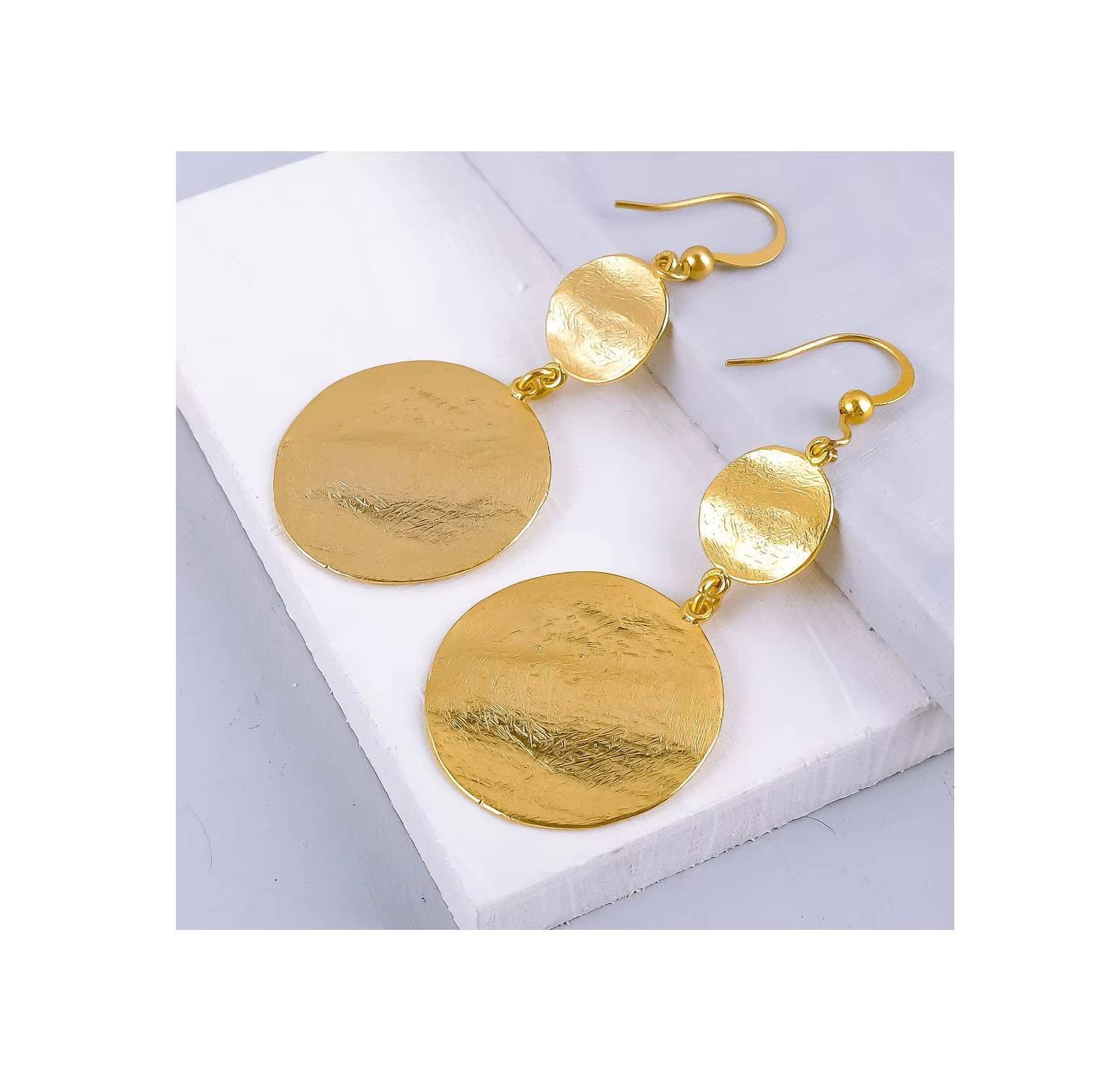 Brass Earring for Customized Size Exaggerated Designer Earrings Night Party Wear Items