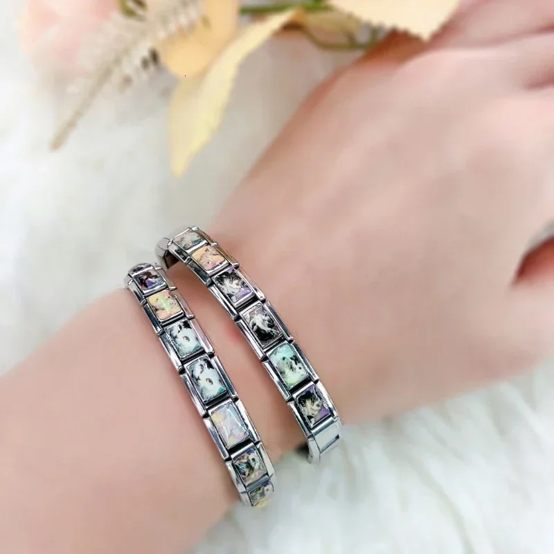 s DIY Italian Charm Bracelet Stainless Steel Lovely Cartoon Cat Hand Chain Cute Link Gift Jewelry 250812