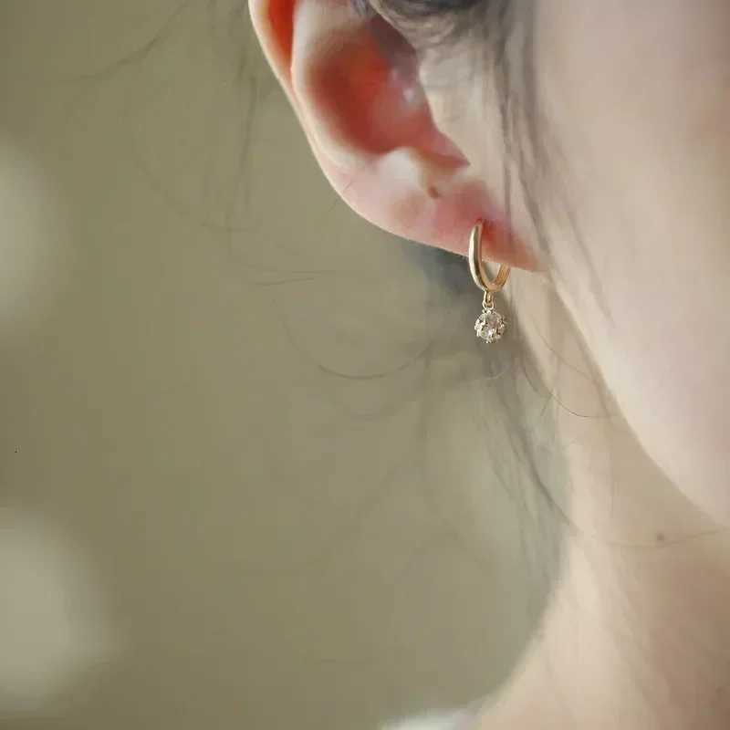 925 Silver Needle Crystal Zircon Golden Round Earrings Geometric Flower Rhinestones Hoop Classic Earrings Jewelry Party Gifts XJ250814