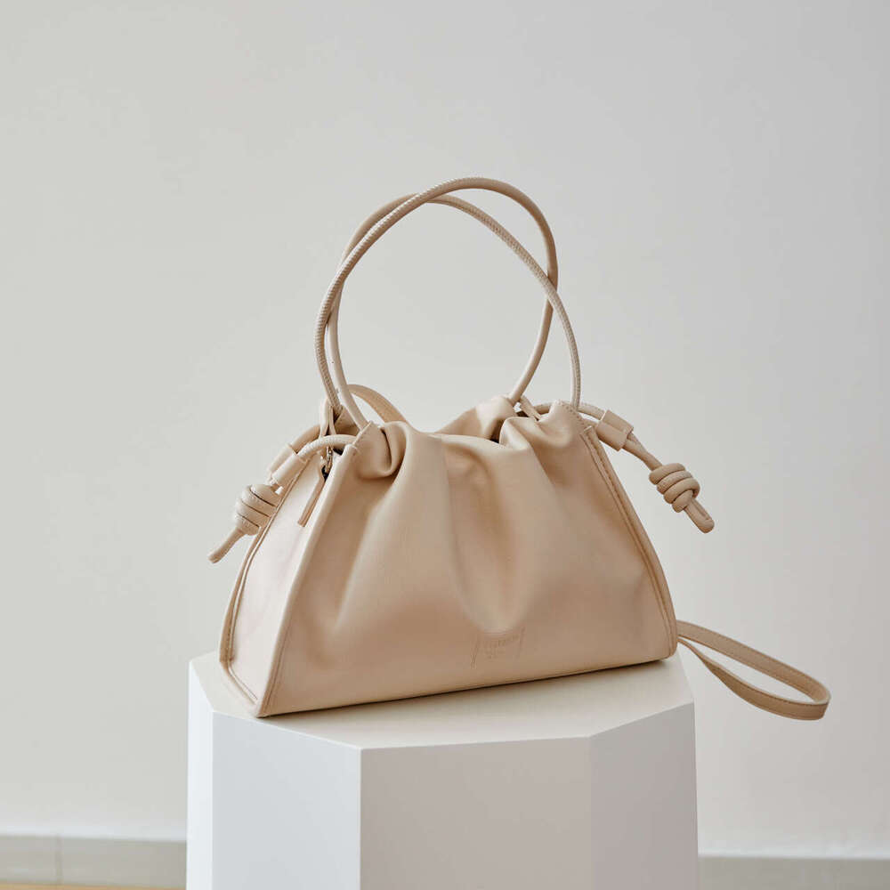 for Women High-End 2025 New Niche Design Soft Leather Pleated Cloud French Style Shoulder Crossbody Underarm Bag