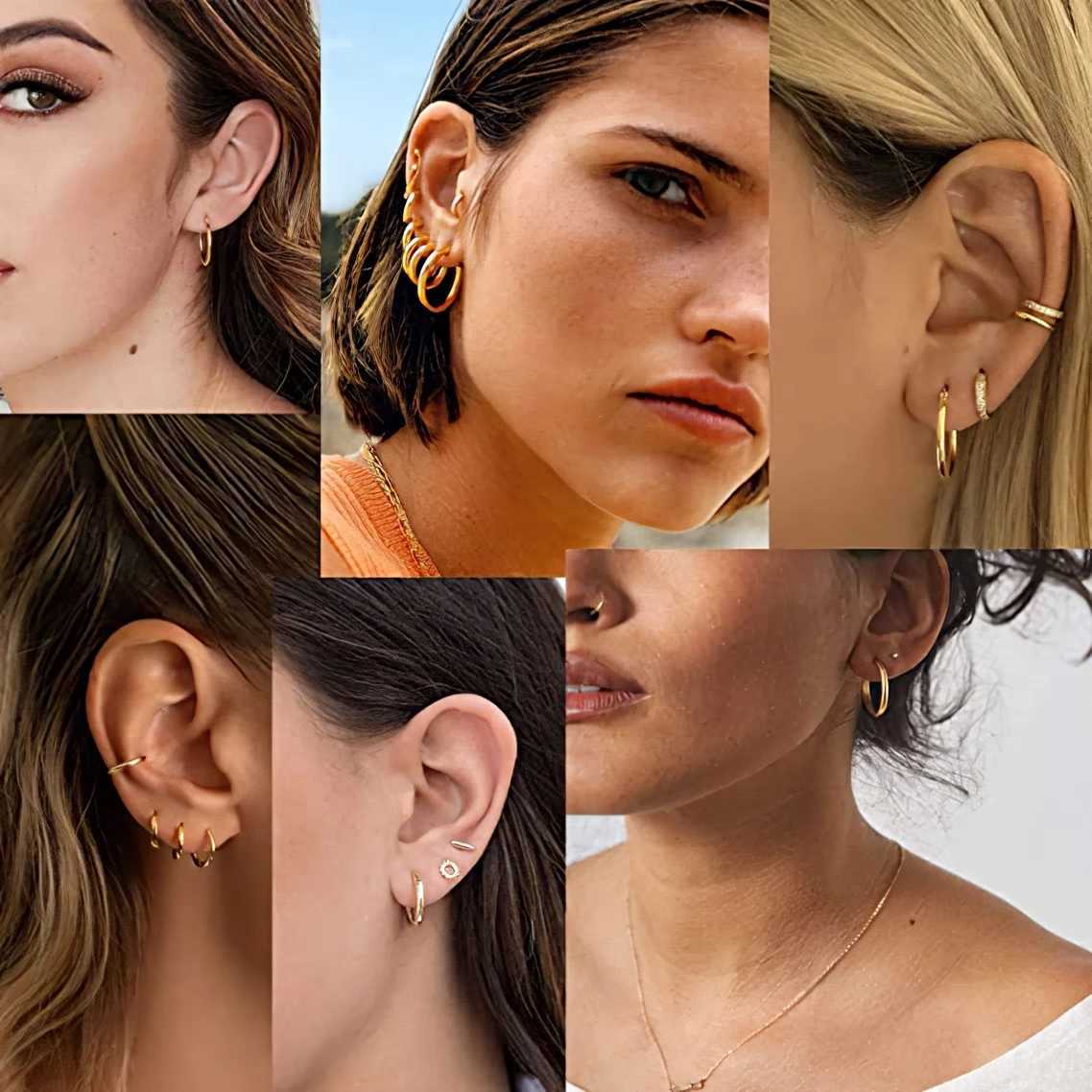 1 Pair Stainless Steel Hoop Earrings Women Men Gold Color Small Earrings Girl Jewelry Earrings for Women Cartilage Piercing XJ250814