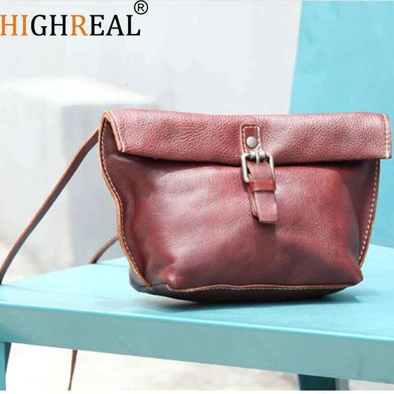 HIGHREAL Brand Genuine Women Messenger High Quality Cow Leather Small Crossbody Shell Mini Fashion Shoulder Bag