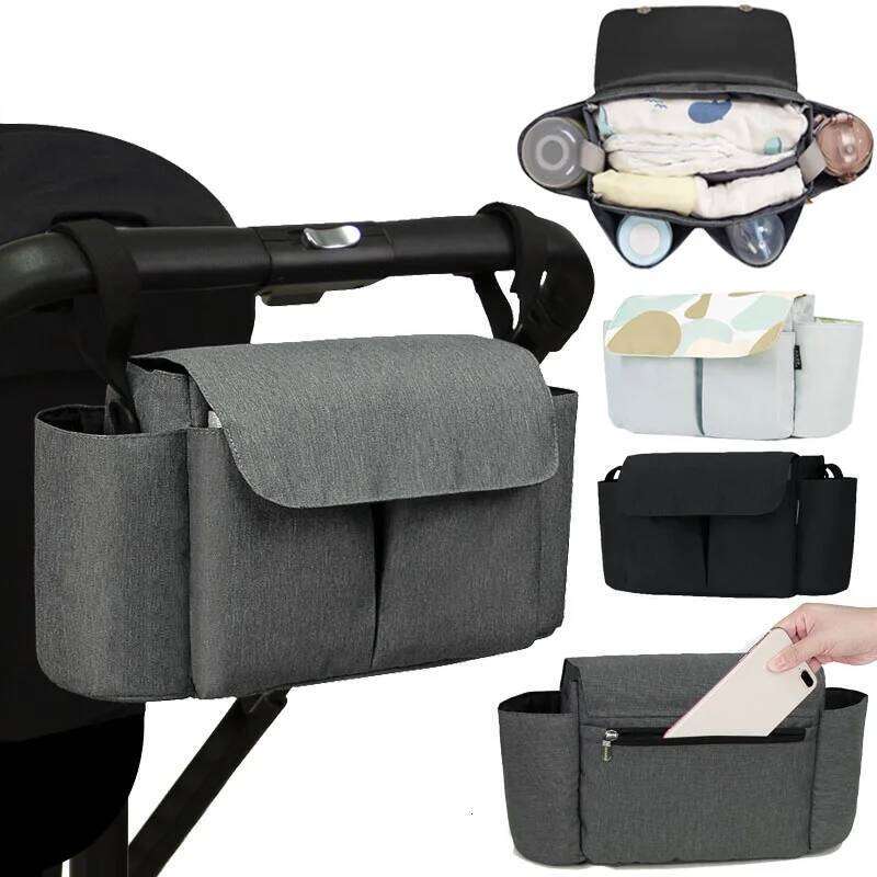 Organizer Mummy Large Capacity Travel Hanging Bag Bottle Holder Pram Mommy Diaper Bags Baby Stroller Accessories