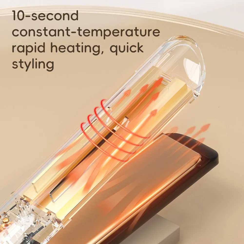 Professional Adjustable Temperature Curling Iron Fast Heating Straightening Straight Clip Ceramic Dual-use Styling Tools for Women W250814