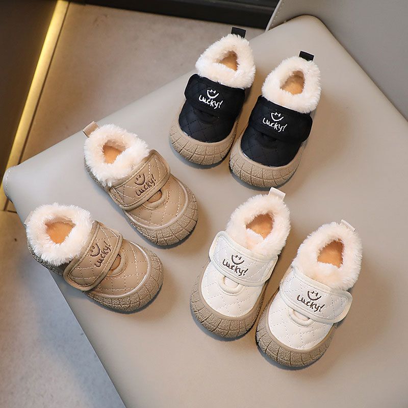 Toddler Walking Shoes Infant Cotton Shoes Warm Kids Winter Casual Cartoon Furry Shoes Kidsnest Girl Boy Anti-slip Soft Sole Baby Shoes Sizes US1C-US8C