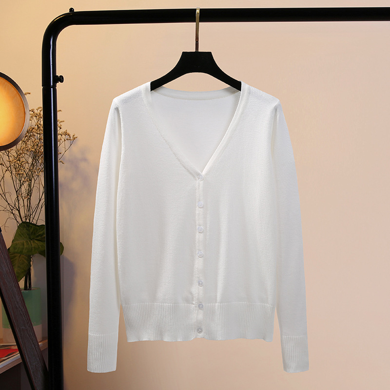 K1653 Long-term spot knitted sweaters for women in spring and autumn thin women's thin cardigan jacket long-sleeved short sweater women's ou