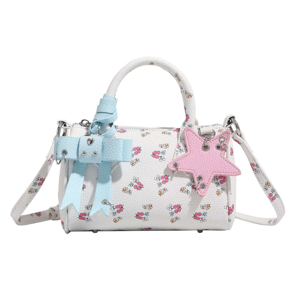 Women's Handbag Printed Single Shoulder Bowling Bag 2025 New Style Retro Fashion Underarm Strap Bag