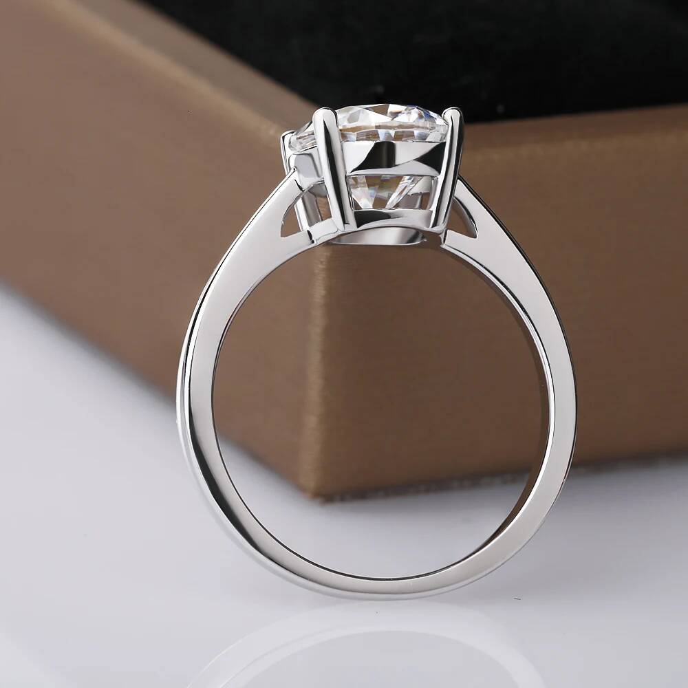 NKHOG 1-4CT Oval Cut Moissanite Rings For Women 100% S925 Silver Wedding Gift Diamond Band 18K Plated Fine Jewelry GRA Certified