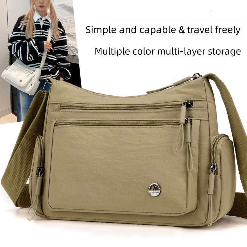 New Bags Designer Women Nylon Fabric Women's Multi-Compartment Casual Lightweight Versatile Crossbody wallet Korean Style Simple Fashionable Shou