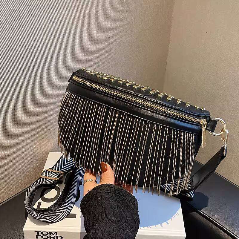 Niche Design High-End Tassel Fashion Chest for Women 2025 New Trendy Versatile Crossbody NEW free shipping Waist Bag