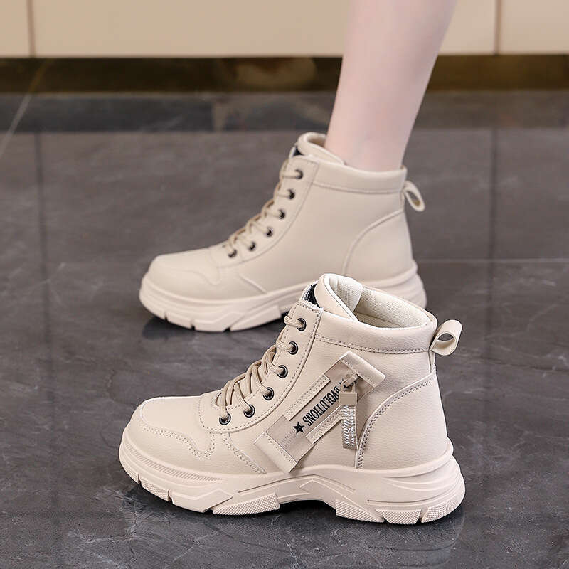 Martin Boots Women, Autumn and Winter New Short Boots, 2025 Sports Casual Thick-Soled Non-Slip High-Top Sneakers for Women L951-1