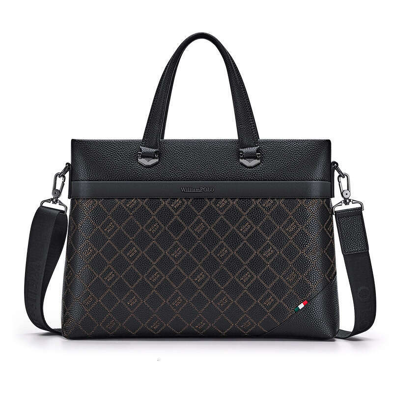 Emperor Paul Business Handbag New Fashion Genuine Leather Briefcase Shoulder Crossbody Casual Office Laptop Bag