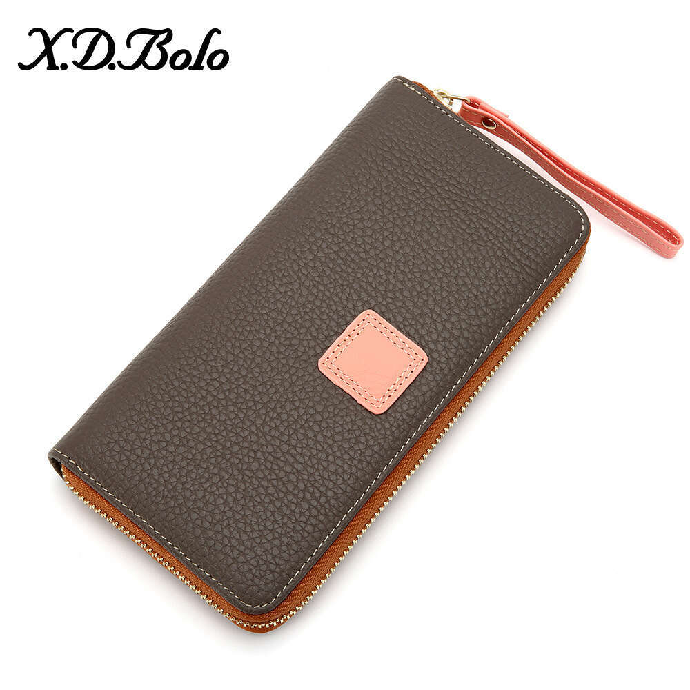 New Top Layer Cowhide Capacity Wallet Long Style Women's Large Cash Clip designer wallet B5 B5