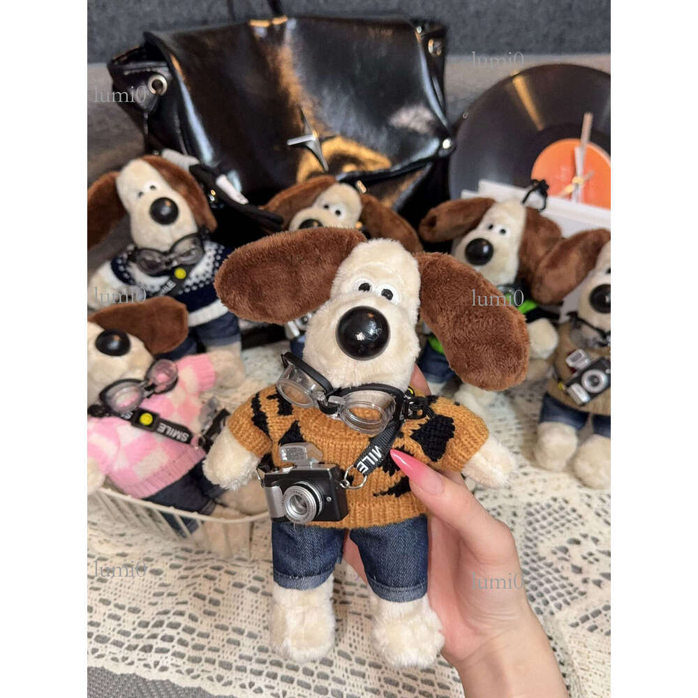 British Chief Cute Backpack Pendant Plush Doll Ornament Couple Dog Keychain Decoration Gift