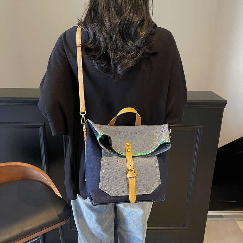 2025 New Niche Denim Messenger Trendy Artistic Youth Handbag Large Capacity Single Shoulder Bags Designer Women Crossbody Bag for Women