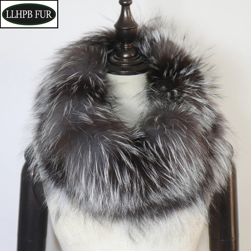 Quality Women Winter Fur Scarf Warm Fox Fur Headband Ring Natural Fox Fur Scarves Fashion Lady Natural Fur Mufflers 250808