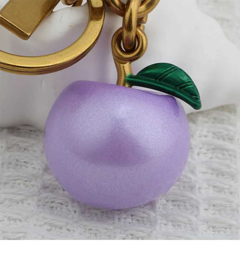 Simple Apple Keychain Pendant Car Bag Pendant Resin Accessory S250814