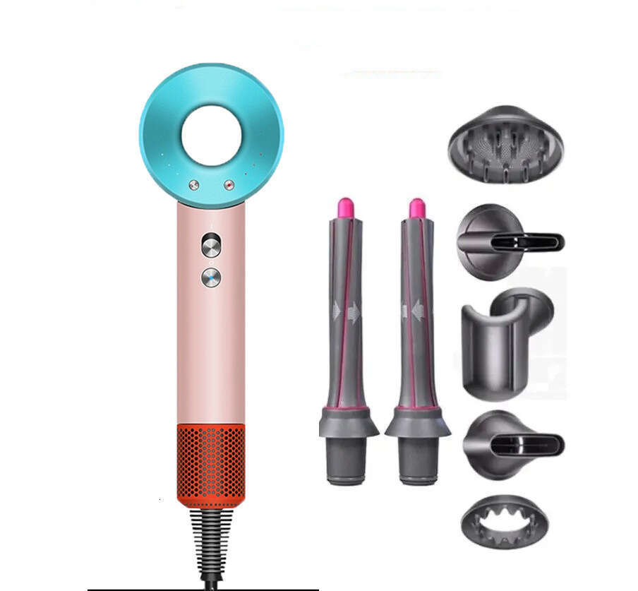7-In-1 Curling-Iron Scalp-friendly Negative-Ion Care Quick-Dry Silent High-Speed Multi-Function Hair Dryer