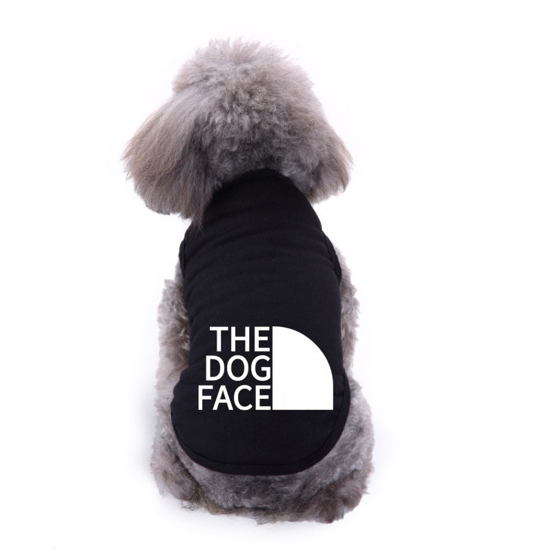 Cotton Breathable Dog Shirt Vest with 'The Dog Face' Print Soft Dog Shirts Pet T-Shirts Sleeveless Vest For Summer CH323