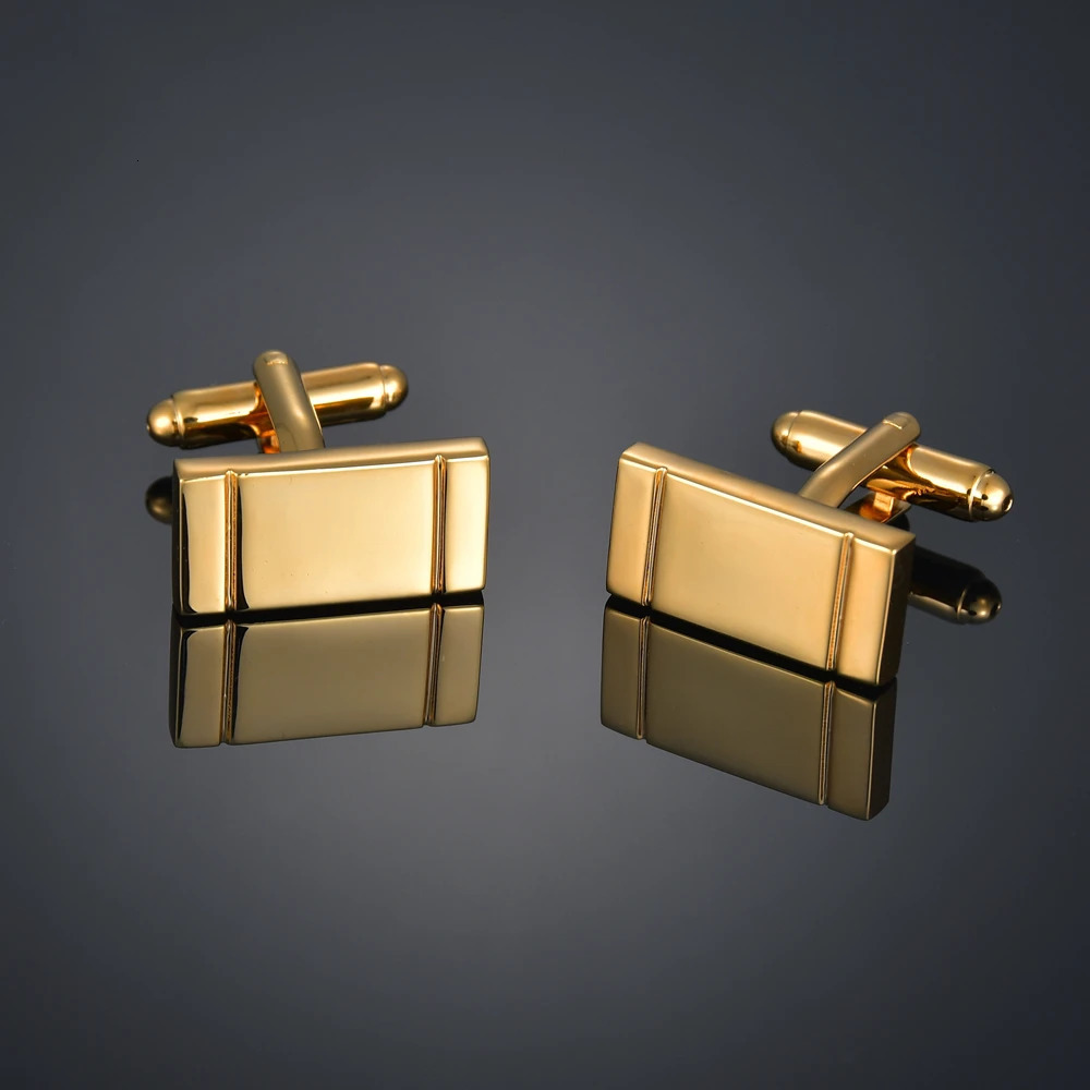 Quality Gold Color Cufflinks Letters/Alien/Square/Dragon/Maple leaves/Balance/Name Cuff Links for mens French bouton manchette 250812
